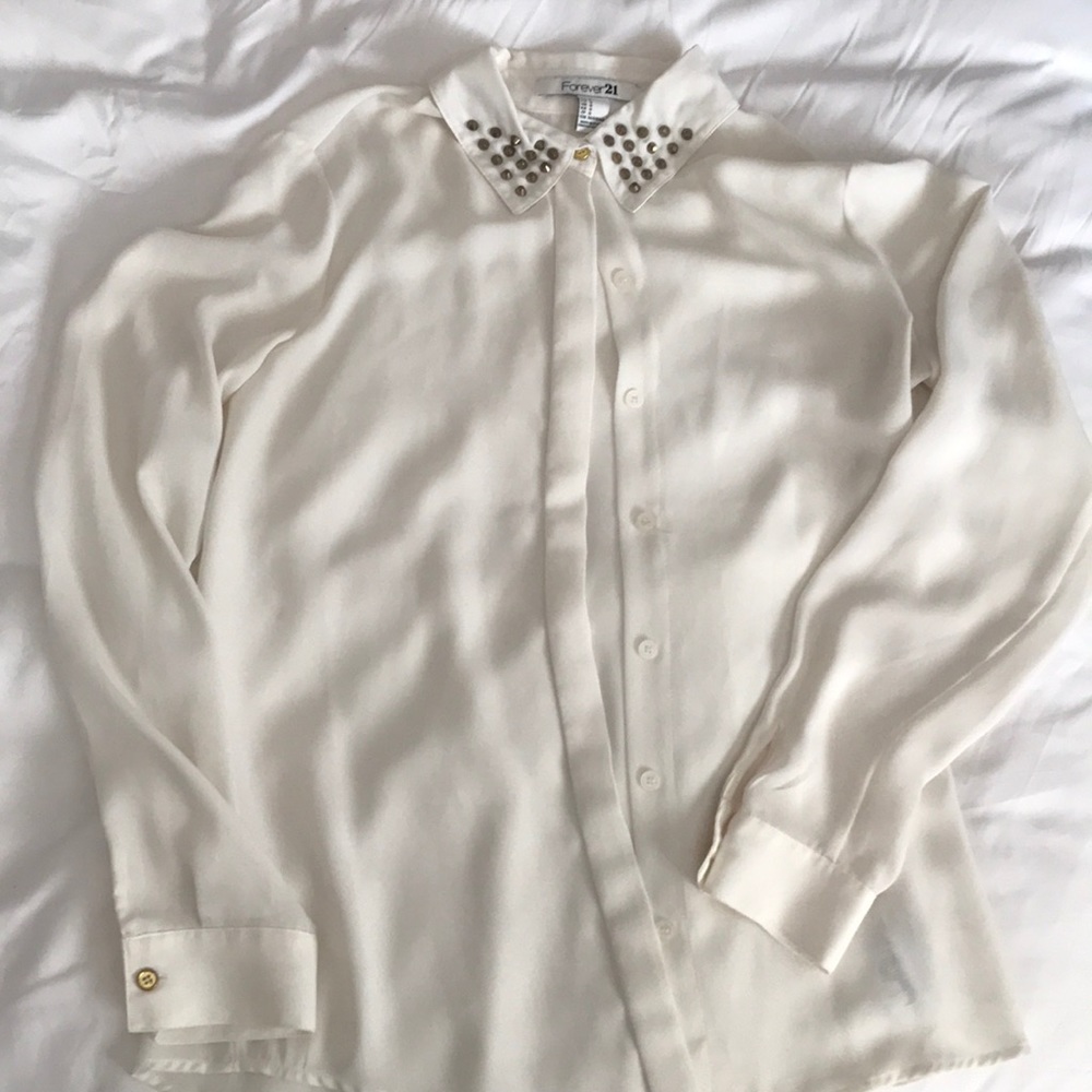 Metallic stud blouse